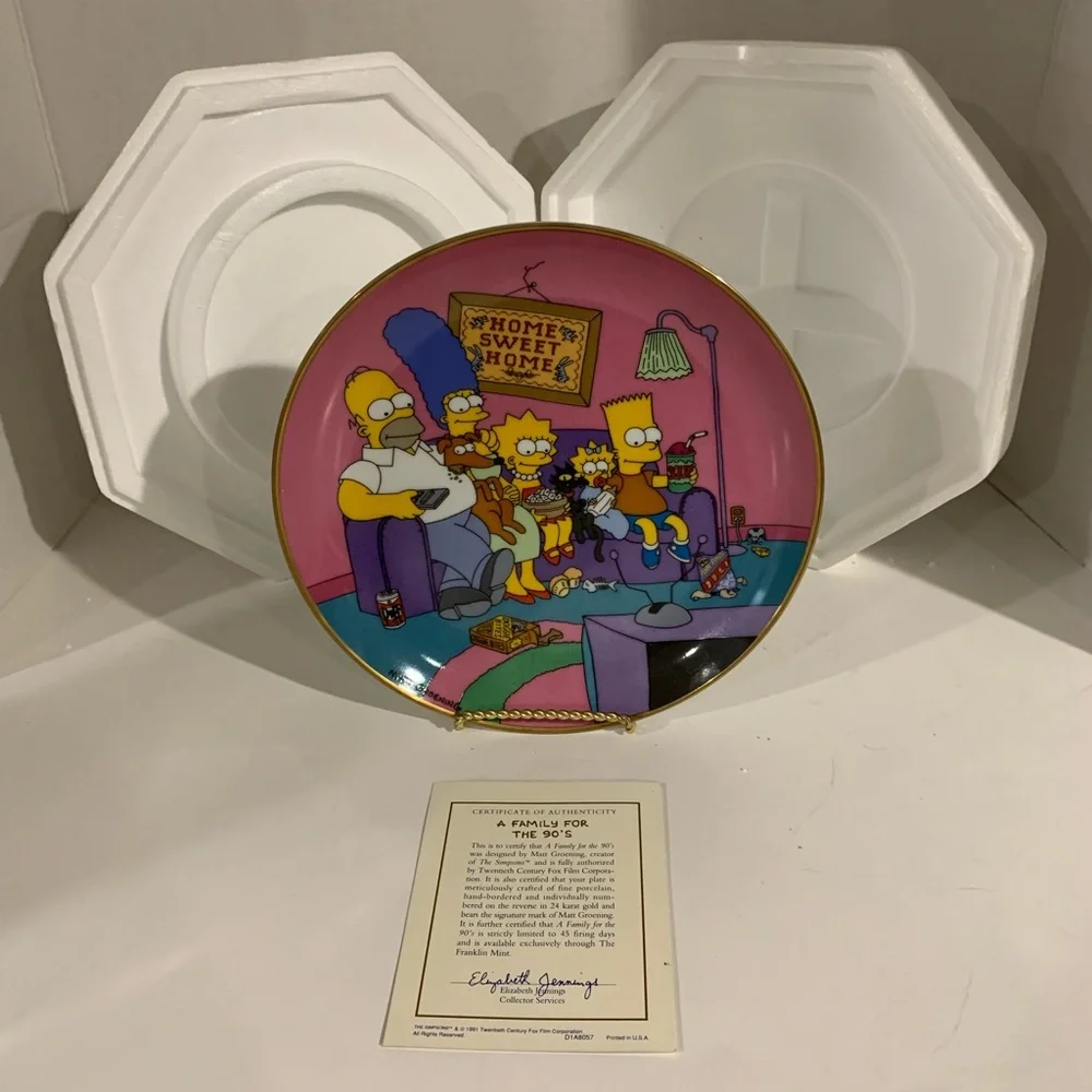 Franklin mint The Simpsons  Plate # N3152